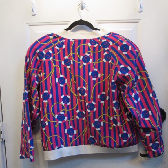 VtG Sail Away designed for Royal Cruise Line  NAUTICAL PINK/BLUE jacket Sz M - Picture 8 of 13
